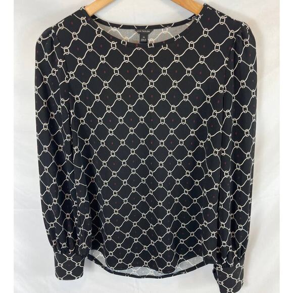 Ann Taylor Patterned Long Sleeve Blouse Size XS - Picture 1 of 6
